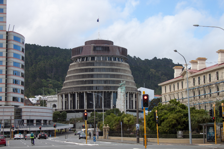 The Beehive in Wellington